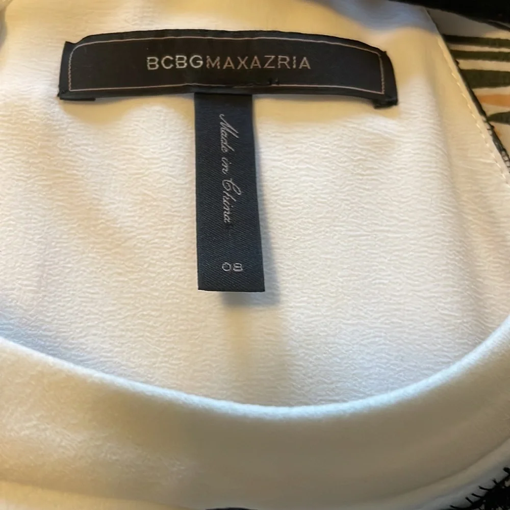 BCBG Black and White Lace Mini Dress - Picture 7 of 9